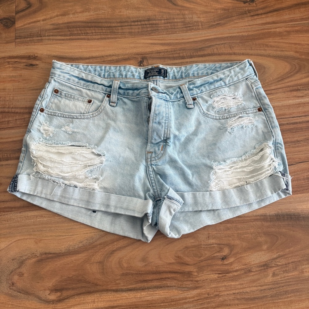 Abercrombie & Fitch Light Blue Jean Shorts